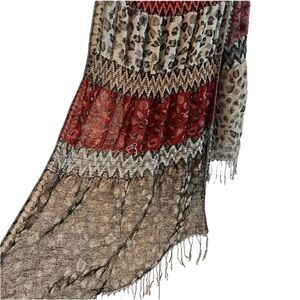 Multi color cozy shawl